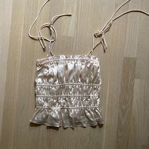 Commence satiny top fits like small/xs. Tag sz M.